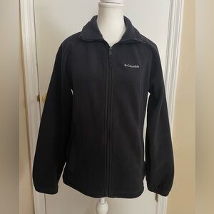 Columbia Women’s Black Fleece Zippered Jacket Large